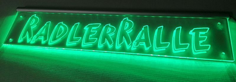 LED Namensschild - DEIN NAME / Textschild Truckerschild Leuchtschild mit  Gravur